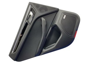 2015-2025 Porsche Macan Black Door Interior Trim Panel with Bose Speaker Grille - Rear, Left (Driver) (Used OEM)