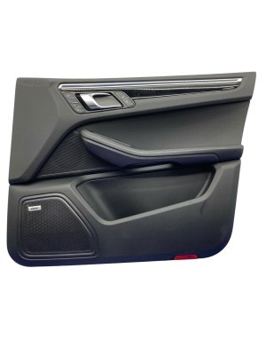 2015-2025 Porsche Macan Black Door Interior Trim Panel with Bose Speaker Grille - Front, Right (Passenger) (Used OEM)