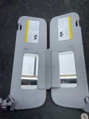 2024-2026 Tesla 3 Gray Illuminated Sun Visor Set - Front, Right (Passenger) (Used OEM)