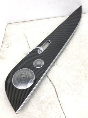 2017-2023 Mercedes-Benz E500 Black Door Carbon Fiber Trim Panel - Rear (Used OEM)