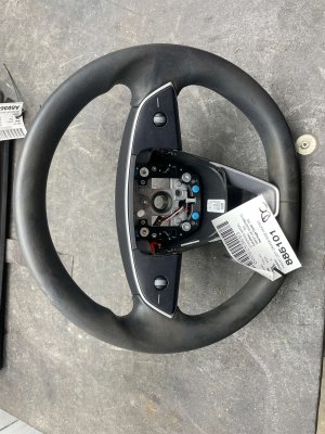 2024-2026 Tesla 3 Black Heated Steering Wheel - Front (Used OEM)