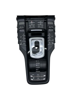 2011-2018 Porsche Cayenne Black Center Console Shifter Bezel Trim Panel (Used OEM)