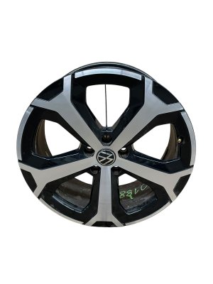 2025-2026 Volkswagen Tiguan Silver 19x7.5 Machined Silver Black Alloy Wheel (Used OEM)