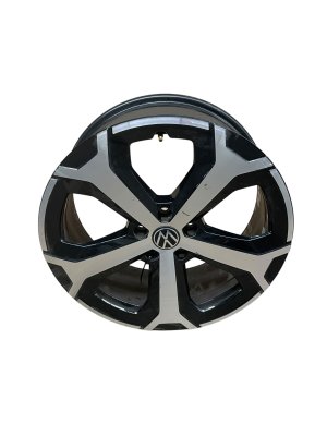 2025-2026 Volkswagen Tiguan Silver 19x7.5 Machined Silver Black Alloy Wheel (Used OEM)