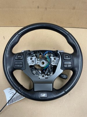 2021-2025 Lexus IS350 Black Heated Leather Steering Wheel Assembly with Controls (Used OEM)