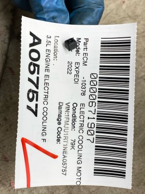 2021-2025 Ford F-150 Radiator and A/C Condenser Cooling Fan Assembly (Used OEM)