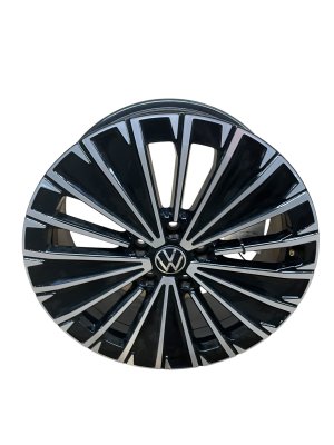 2025 Volkswagen Taos Black 18x7 Multi-Spoke Machined Alloy Wheel (Used OEM)