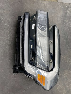 2022-2024 Ford Expedition LED Signature Headlight Assembly with Black Accents - Front, Left (Driver) (Used OEM)