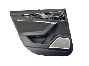 2019-2025 Audi A6 Black Door Interior Trim Panel - Rear, Left (Driver) (Used OEM)