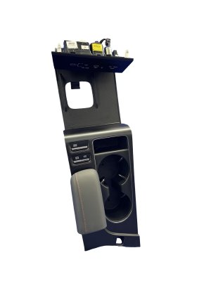 2024-2026 Hyundai Sonata Black Center Console Cup Holder and Charge Port Trim Assembly - Front (Used OEM)