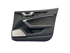 2019-2021 Audi A6 Black Door Interior Trim Panel - Front, Right (Passenger) (Used OEM)