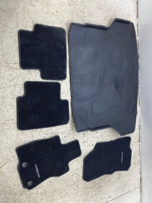 2025-2026 Subaru Forester Front and Rear Carpet Floor Mat Set with All-Weather Trunk Cargo Mat (Used OEM)