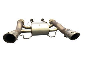 2017-2023 McLaren 720S Sport Exhaust Muffler and Pipe Assembly with Tips - Rear (Used OEM)