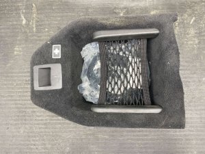 2019-2025 BMW X7 Black Trunk Storage Compartment Bin Tray with Cargo Net - Rear (Used OEM)
