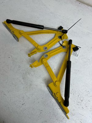 2024-2025 Ford Mustang Yellow Trunk Deck Lid Hinge Set - Rear, Right (Passenger) (Used OEM)