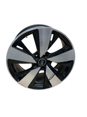 2023-2025 Audi S5 Silver 19x8.5 5-Spoke Machined Black Alloy Wheel (Used OEM)