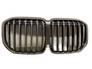 2019-2022 BMW X7 Silver Upper Kidney Grille with Camera Hole - Front (Used OEM)