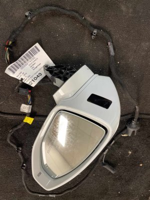 2019-2024 Audi A8 White Side/Door Mirror - Front, Right (Passenger) (Used OEM)