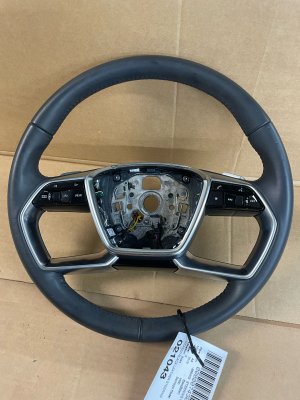 2019-2023 Audi A6 Black Heated Leather Steering Wheel Assembly with Controls (Used OEM)