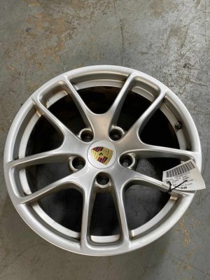 2017-2025 Porsche Boxster Silver 18x9.5 Triangle Spoke Silver Alloy Wheel (Used OEM)