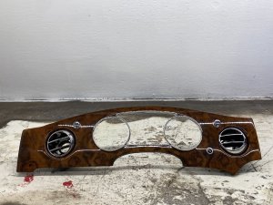 2012-2018 Bentley Continental Brown Dashboard Speedometer Cluster Trim Panel with Vents - Front (Used OEM)