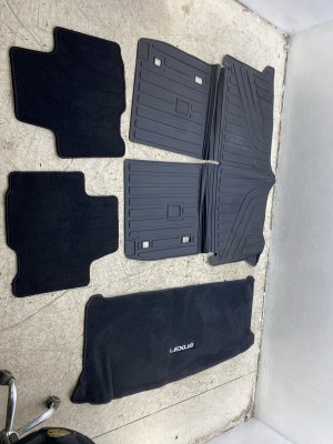 2024-2026 Toyota Grand Highlander Front and Rear Floor Mat and Trunk Liner Set (Used OEM)