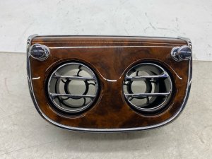 2004-2018 Bentley Continental Chrome Center Console Air Vent Trim Cover Panel - Rear (Used OEM)