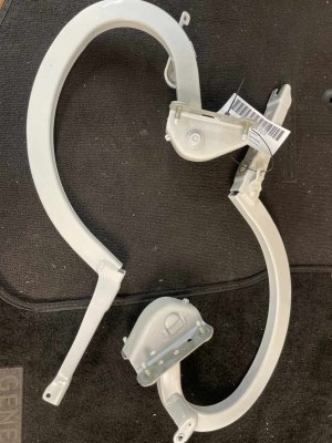 2024-2026 BMW 530i Alpine White Trunk Deck Lid Hinge Set - Rear, Right (Passenger) (Used OEM)