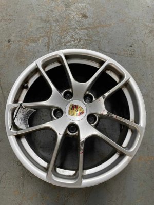 2017-2025 Porsche Boxster Silver 18x8 10-Spoke Triangle Silver Alloy Wheel (Used OEM)