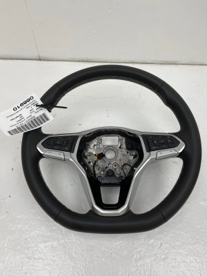 2022-2025 Volkswagen Golf Black Heated Leather Steering Wheel Assembly with Controls (Used OEM)