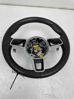 2017-2024 Porsche 718 Boxster Leather Steering Wheel - Front (Used OEM)