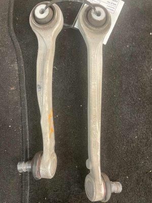 2019-2025 Audi A8 Lower Forward and Rearward Control Arm Set - Front, Right (Passenger) (Used OEM)