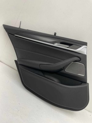 2018-2023 BMW M5 Black Door Interior Trim Panel with Sun Shade - Rear, Left (Driver) (Used OEM)