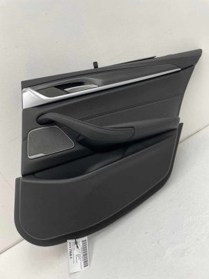 2017-2023 BMW 530i Black Door Interior Trim Panel with Sunshade - Rear, Right (Passenger) (Used OEM)