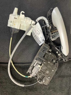 2016-2022 BMW 740i White Exterior Door Handle, Lock Latch and Actuator Set - Rear, Right (Passenger) (Used OEM)