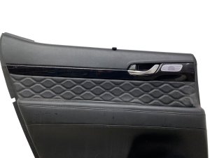 2020-2022 Hyundai Palisade Black Door Interior Trim Panel with Sunshade - Rear, Left (Driver) (Used OEM)