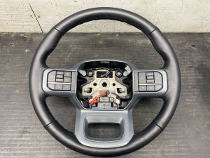 2022-2024 Ford F-150 Lightning Black Heated Leather Steering Wheel - Front (Used OEM)