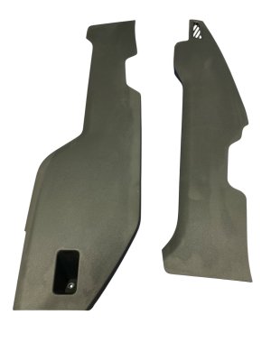 2022-2025 Ford F-150 Lightning Black Center Console Trim Panel Set - Front (Used OEM)