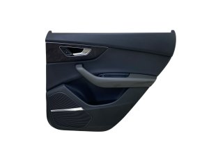 2019-2025 Audi Q8 Black Door Interior Trim Panel with Manual Sunshade - Rear, Right (Passenger) (Used OEM)