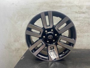 2014-2024 Toyota 4Runner Black 20x7 6-Double-Spoke Machined Black Alloy Wheel (Used OEM)