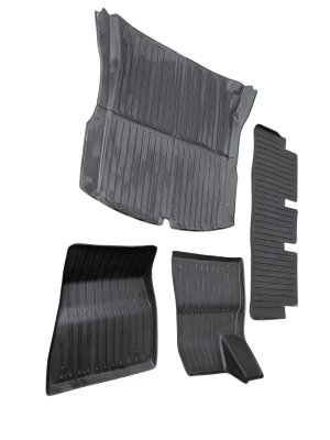  Tesla Model 3 4-Piece All-Weather Rubber Floor Mat Set - Front (Used OEM)