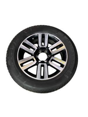 2014-2024 Toyota 4Runner Black 20x7 6-Double-Spoke Machined Black Alloy Wheel (Used OEM)
