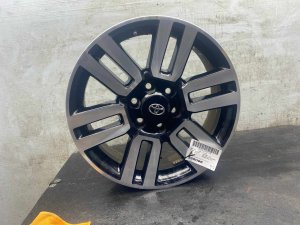 2014-2024 Toyota 4Runner Black 20x7 6-Double-Spoke Machined Black Alloy Wheel (Used OEM)