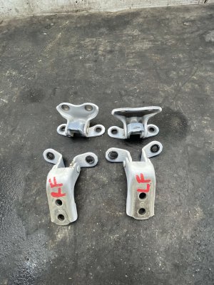 2023-2025 Toyota Sequoia White Door Hinge Set - Front, Right (Passenger) (Used OEM)
