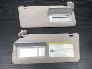 2023-2025 Toyota Sequoia Gray Illuminated Sun Visor Set - Front, Right (Passenger) (Used OEM)