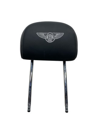 2013-2019 Bentley Flying Spur Black Seat Leather Headrest - Front, Left (Driver) (Used OEM)