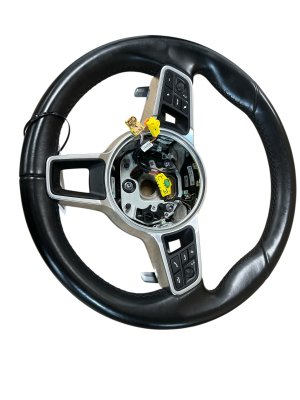 2019-2021 Porsche Cayenne Black Steering Wheel - Front (Used OEM)