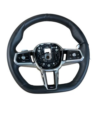 BMW 7 series Black Leather Steering Wheel with Controls and Paddle Shifters - Front (Used OEM)