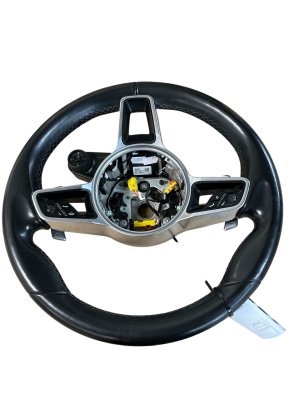2017-2019 Porsche 911 Black Leather Steering Wheel with Controls (Used OEM)