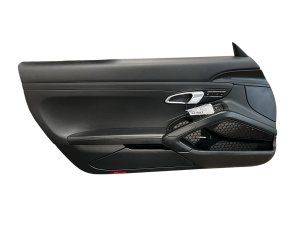 2017-2025 Porsche 718 Boxster Black Door Interior Trim Panel - Front, Left (Driver) (Used OEM)